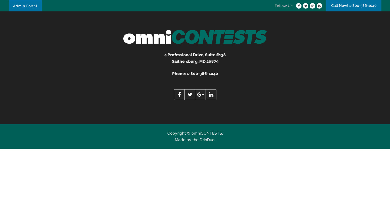 omniCONTESTS Landing page