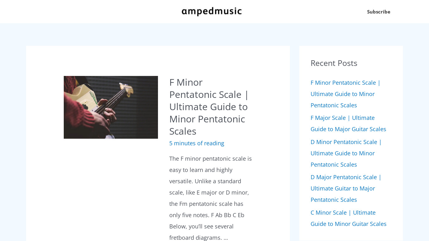 AMPed Music Landing page