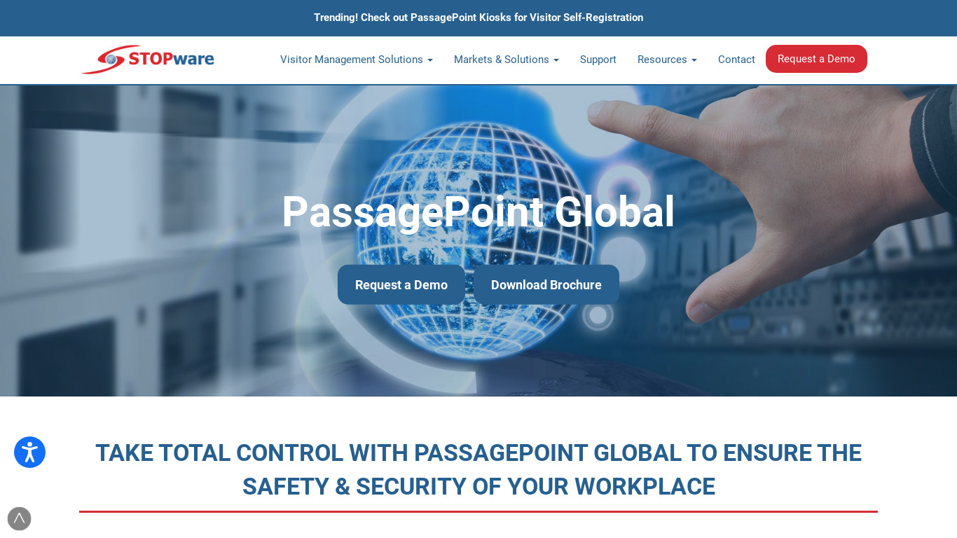 STOPware PassagePoint Landing page