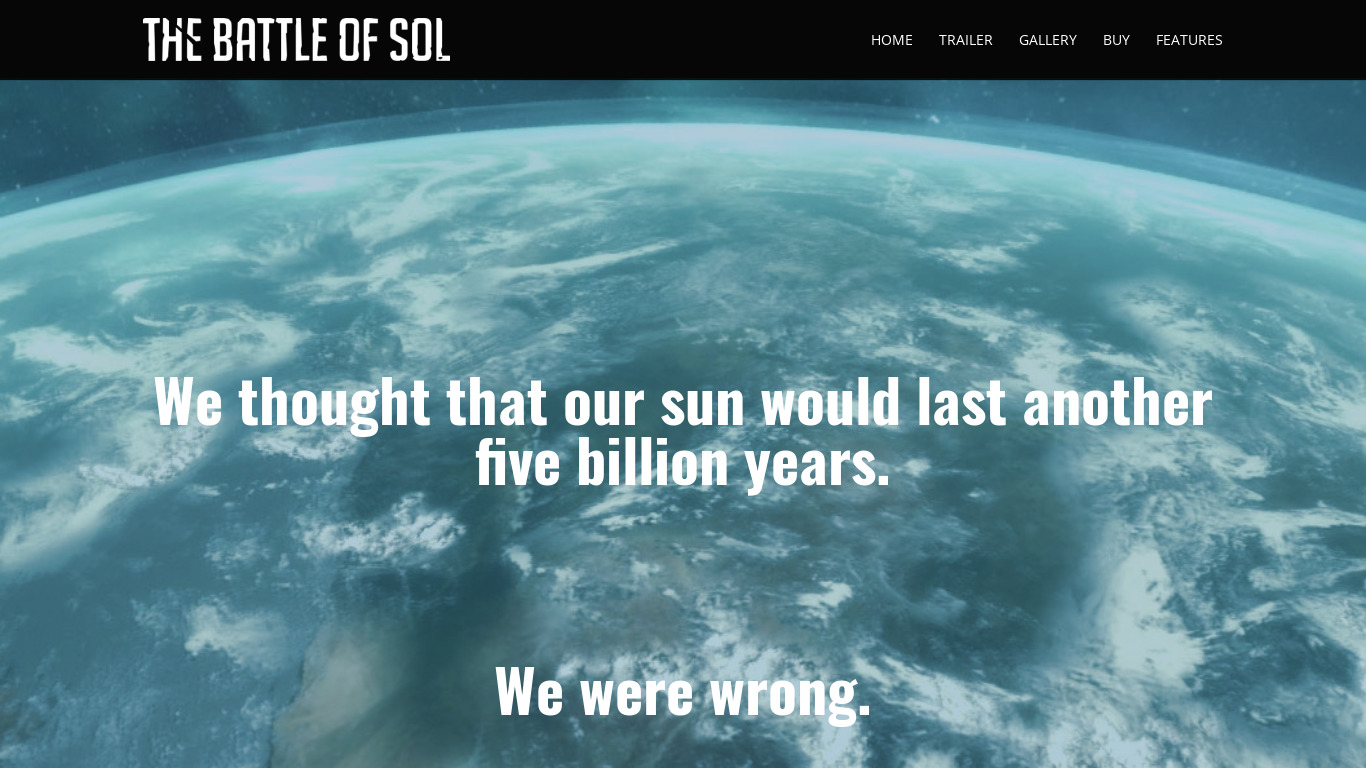 The Battle of Sol Landing page