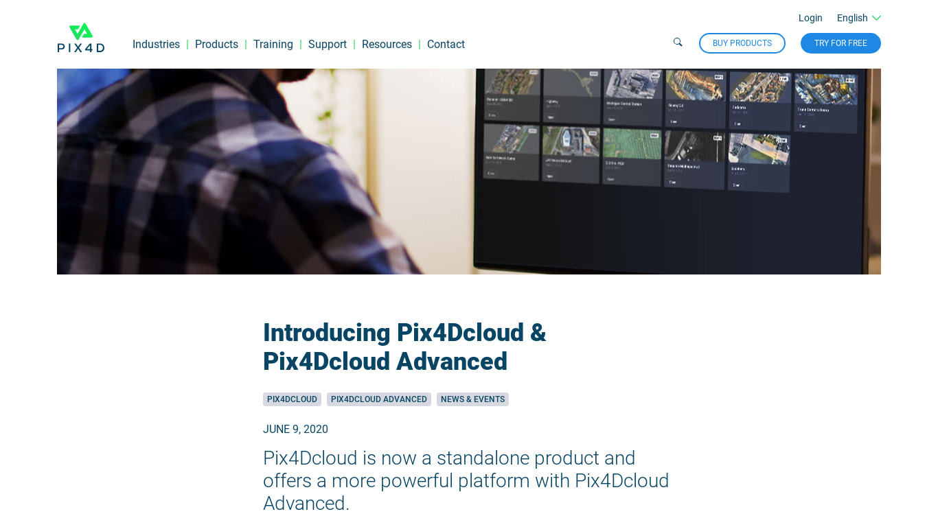 Pix4Dmodel Landing page