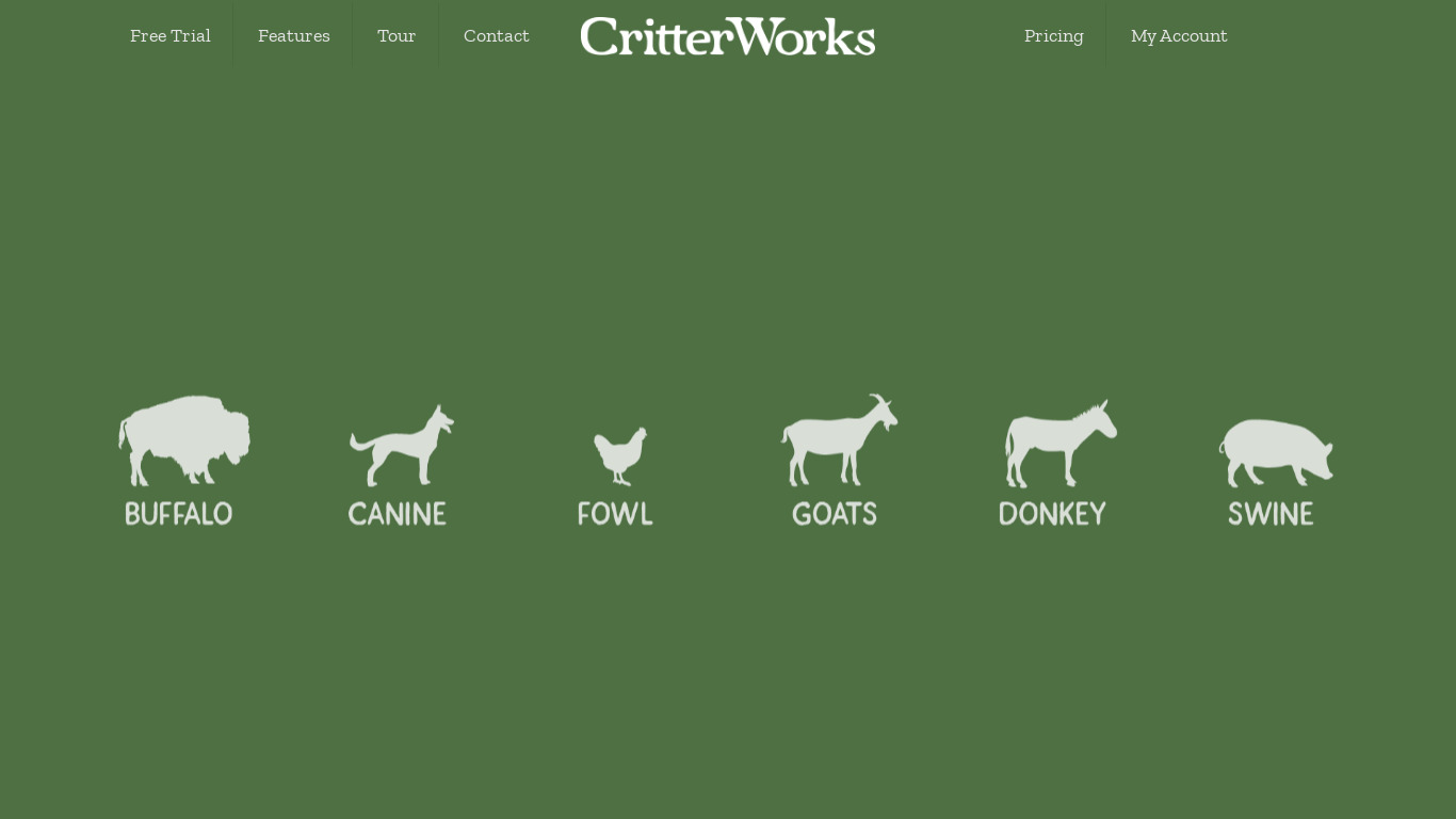 CritterWorks Landing page