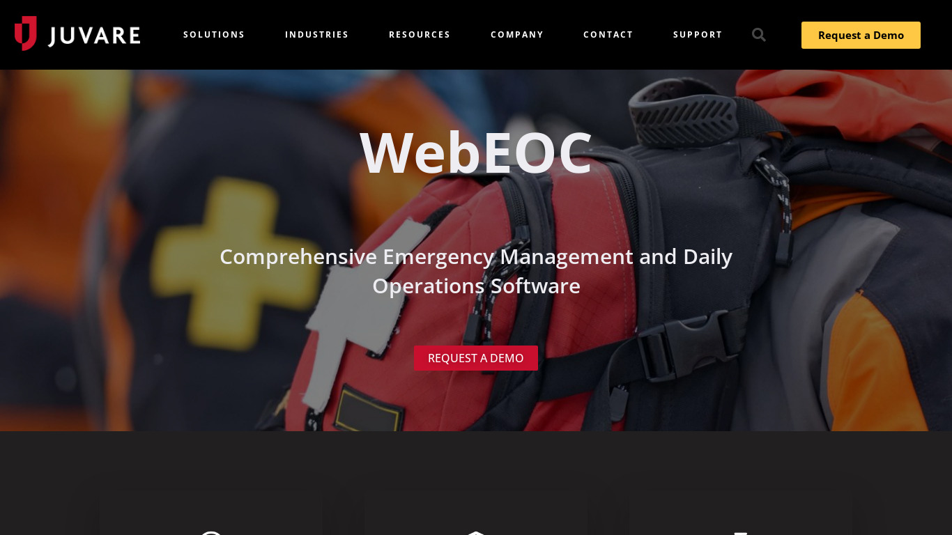 WebEOC Landing page