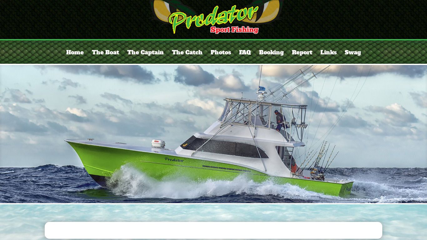 Fishing Predator Landing page