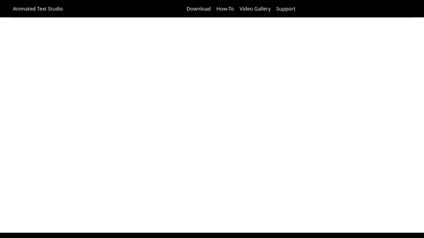 Animated Text Studio Landing Page