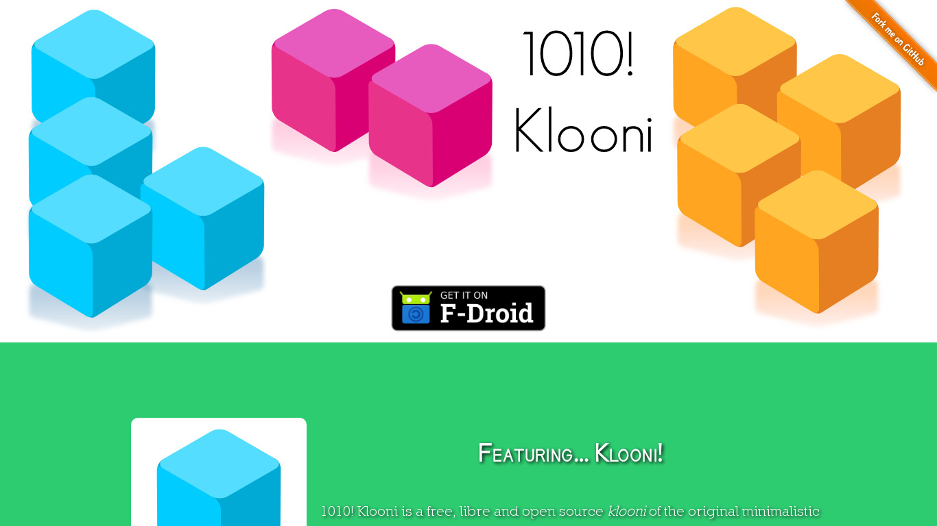 1010! Klooni Landing page