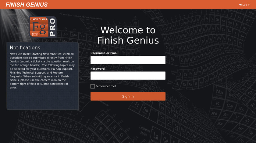 Finish Genius Landing Page