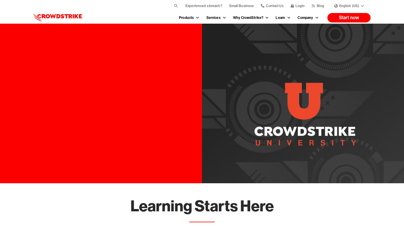 CrowdStrike University Landing page