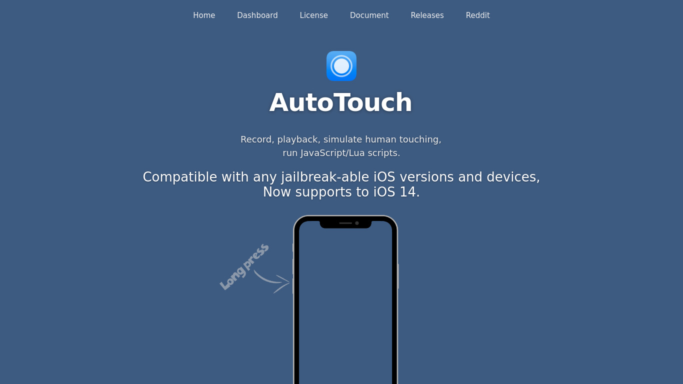 Autotouch Landing page