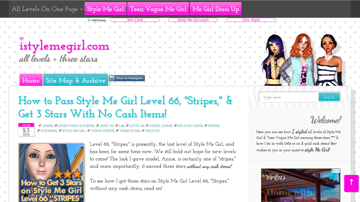 Style Me Girl Landing page