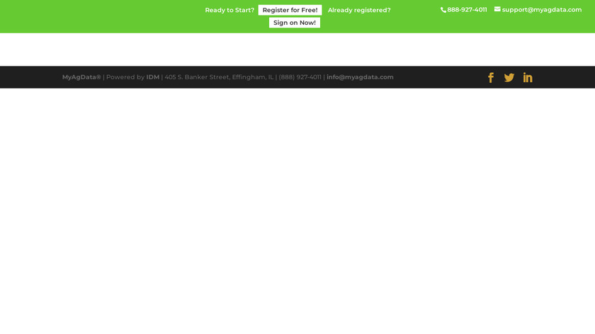 MyAgData Landing Page