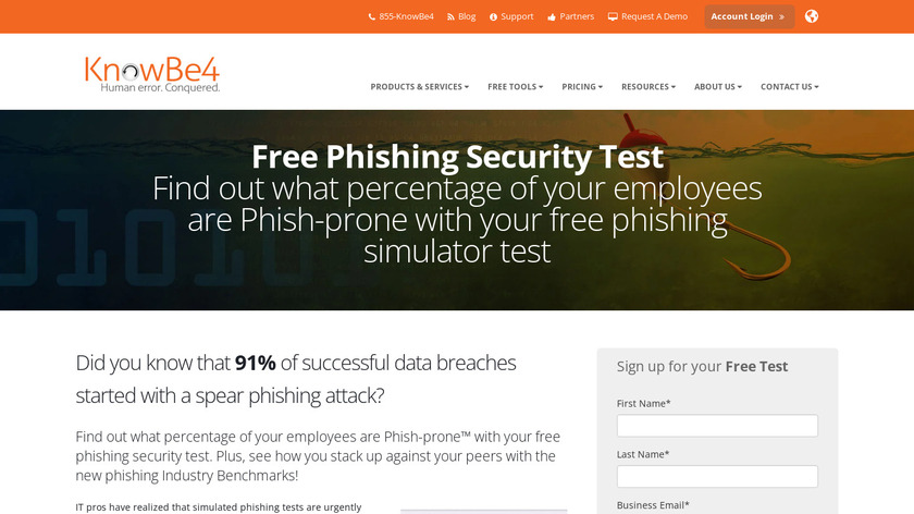 KnowBe4 Phishing Security Test Landing Page