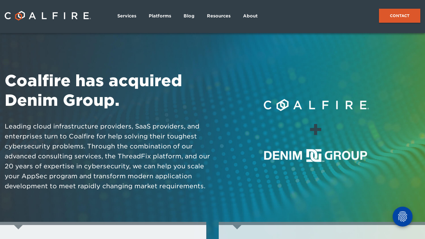 Denim Group Landing page