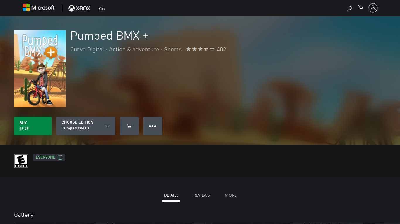 Pumped: BMX Landing page