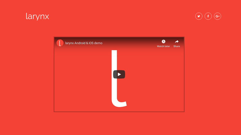 larynxBot Landing Page