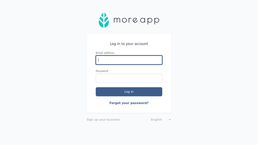MoreApp Landing Page