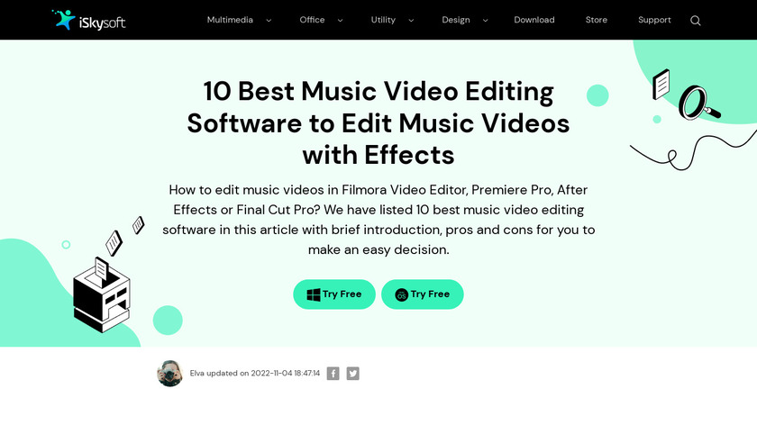 Music Video Editor Landing Page
