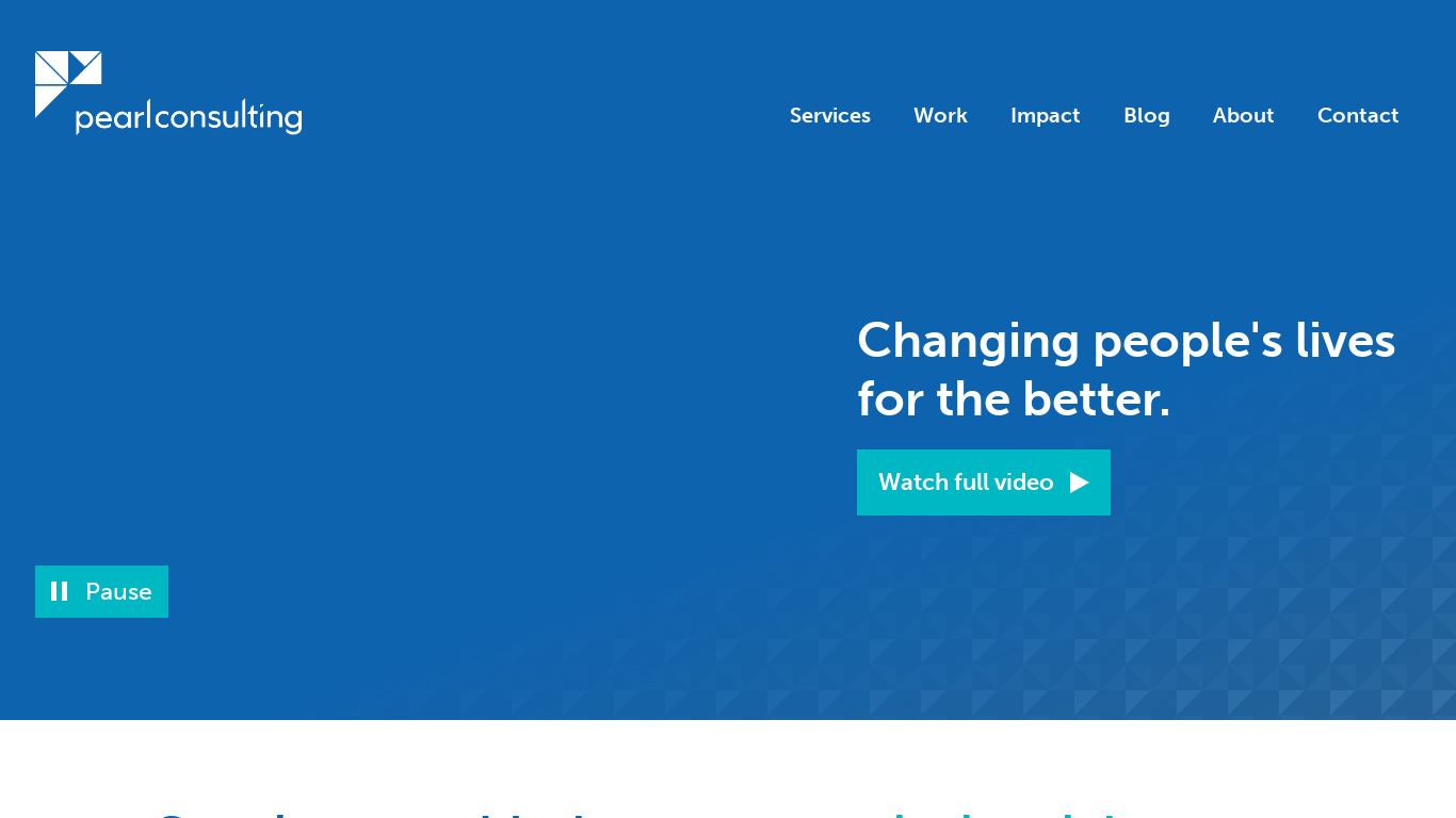 Pearl Consulting Landing page