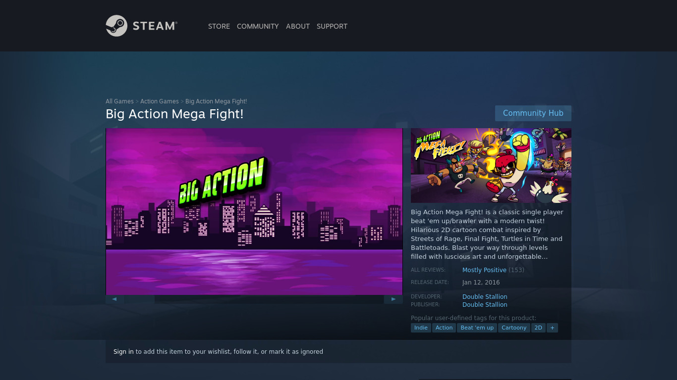 Big Action Mega Fight Landing page