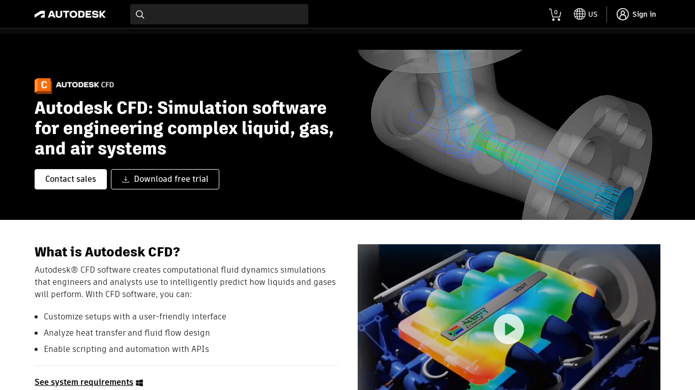 Autodesk CFD Landing page