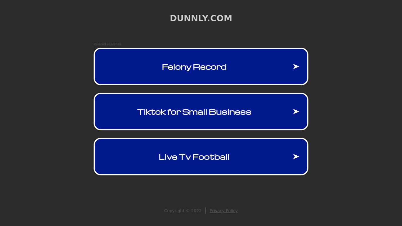 Dunnly Landing page