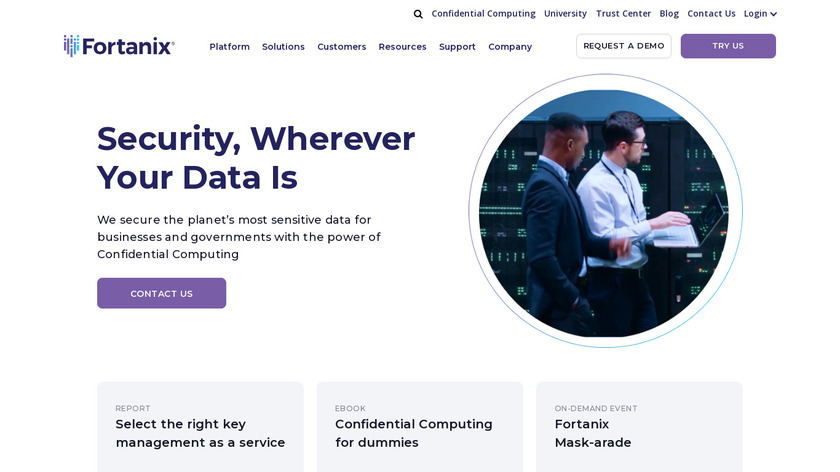 Fortanix Landing Page