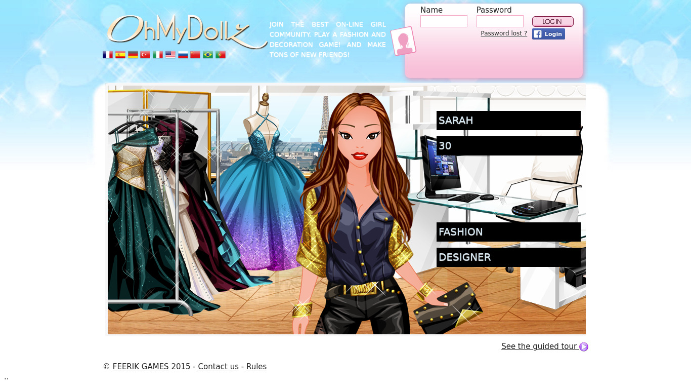 Oh My Dollz Landing page