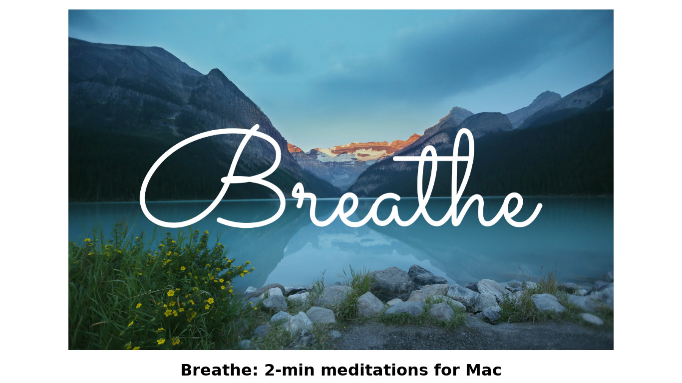 Breathe Meditations for Mac Landing page