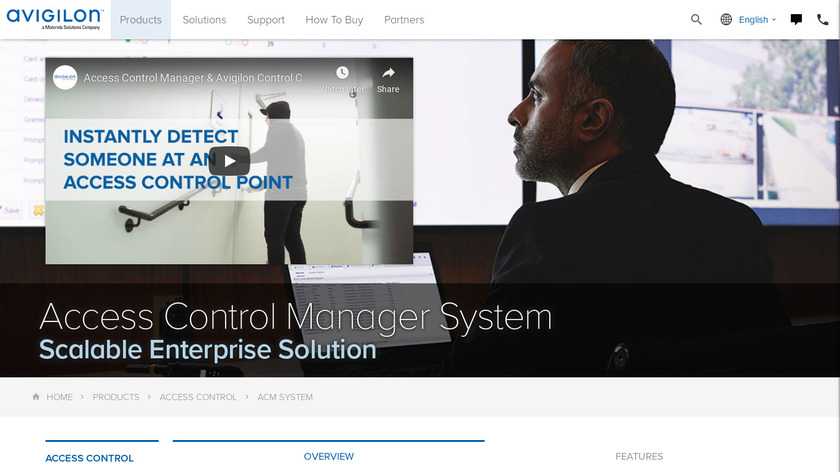 Avigilon ACM Landing Page