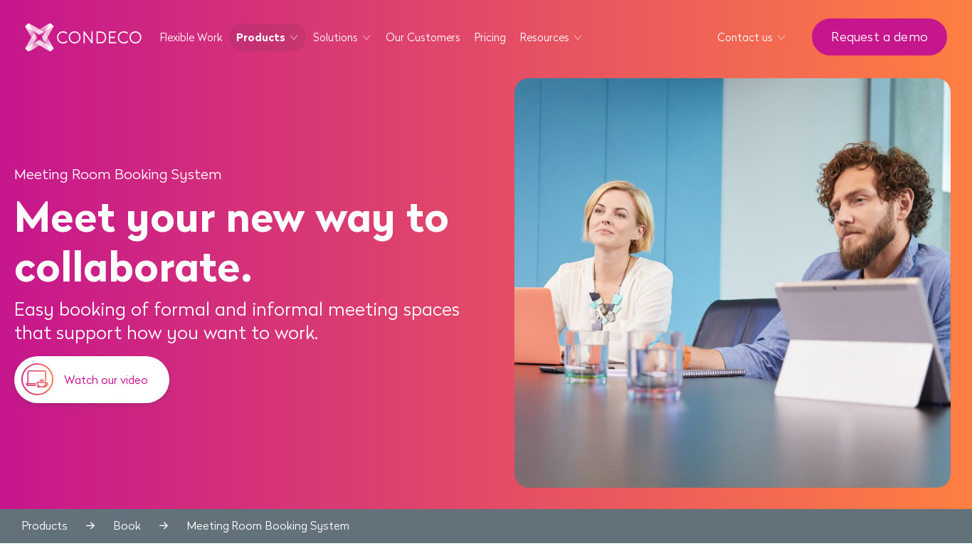 Condeco Visitor Management Landing page