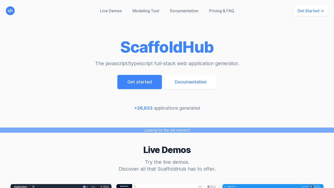 ScaffoldHub Landing page