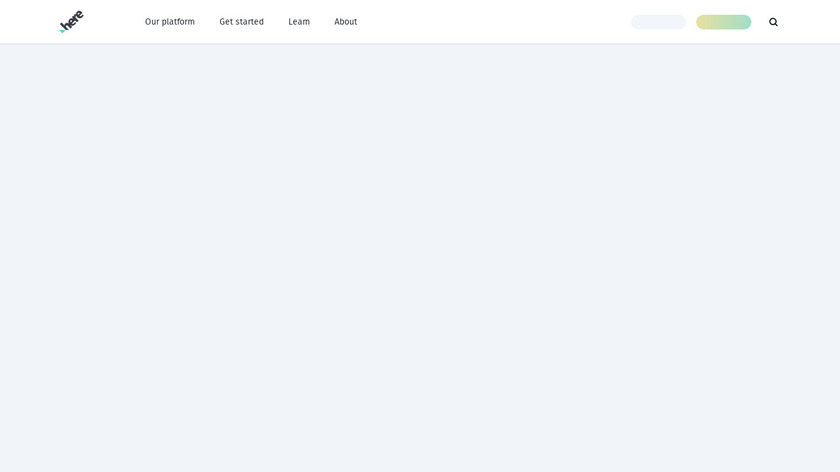 Here.com Landing Page