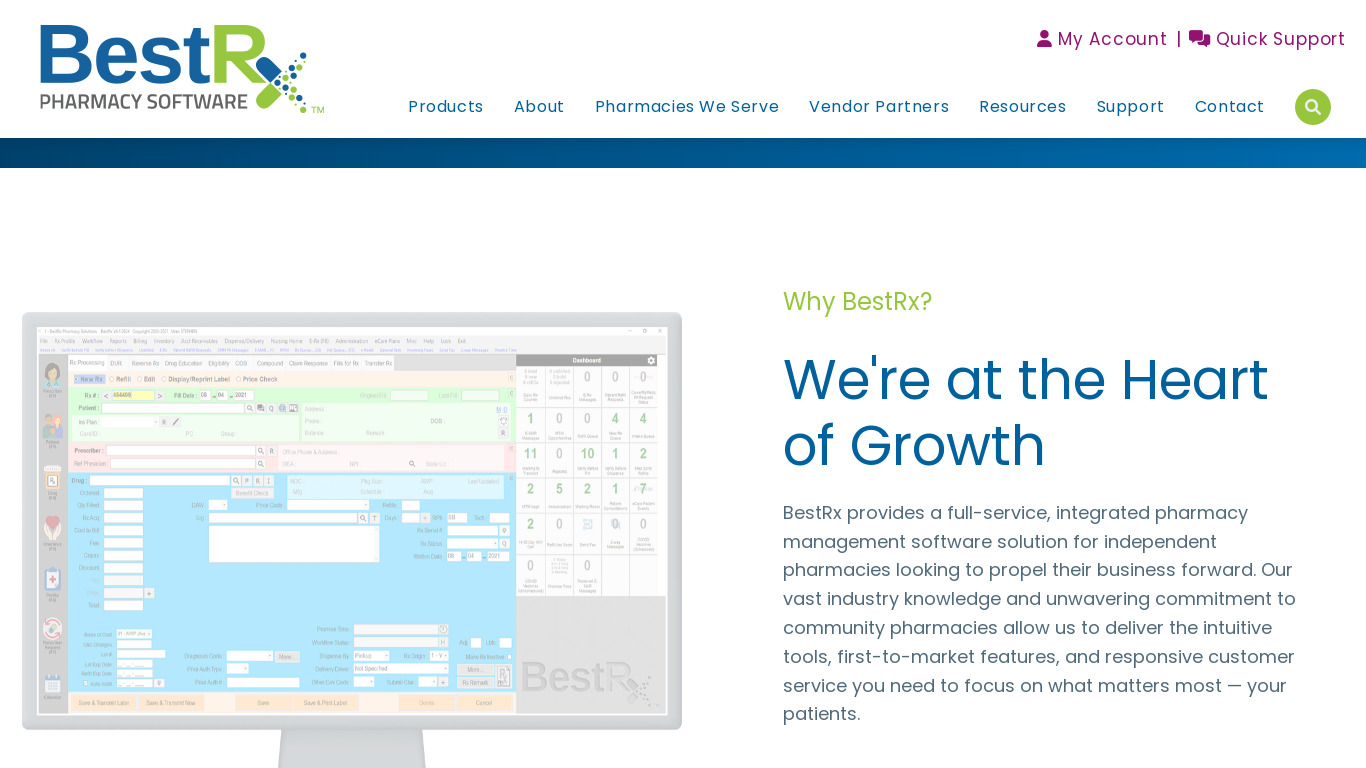 BestRx Landing page