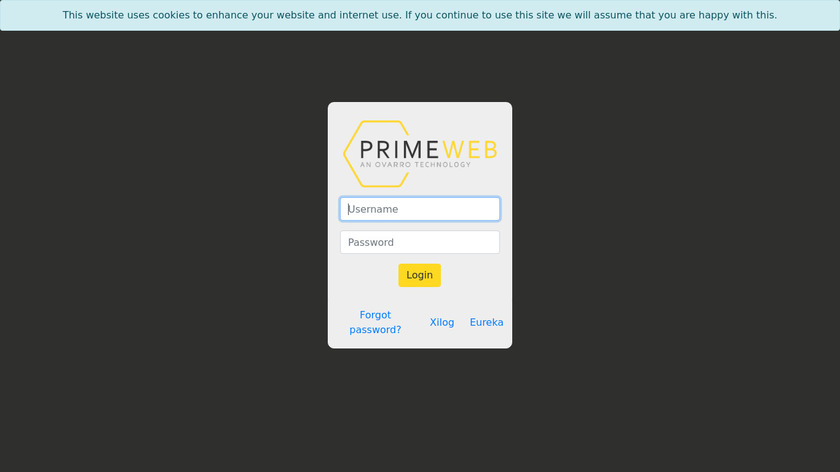 PrimeWEB Landing Page