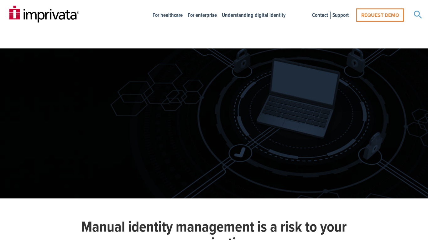 Imprivata Identity Governance Landing page