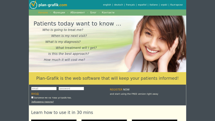 Plan-Grafik Landing Page