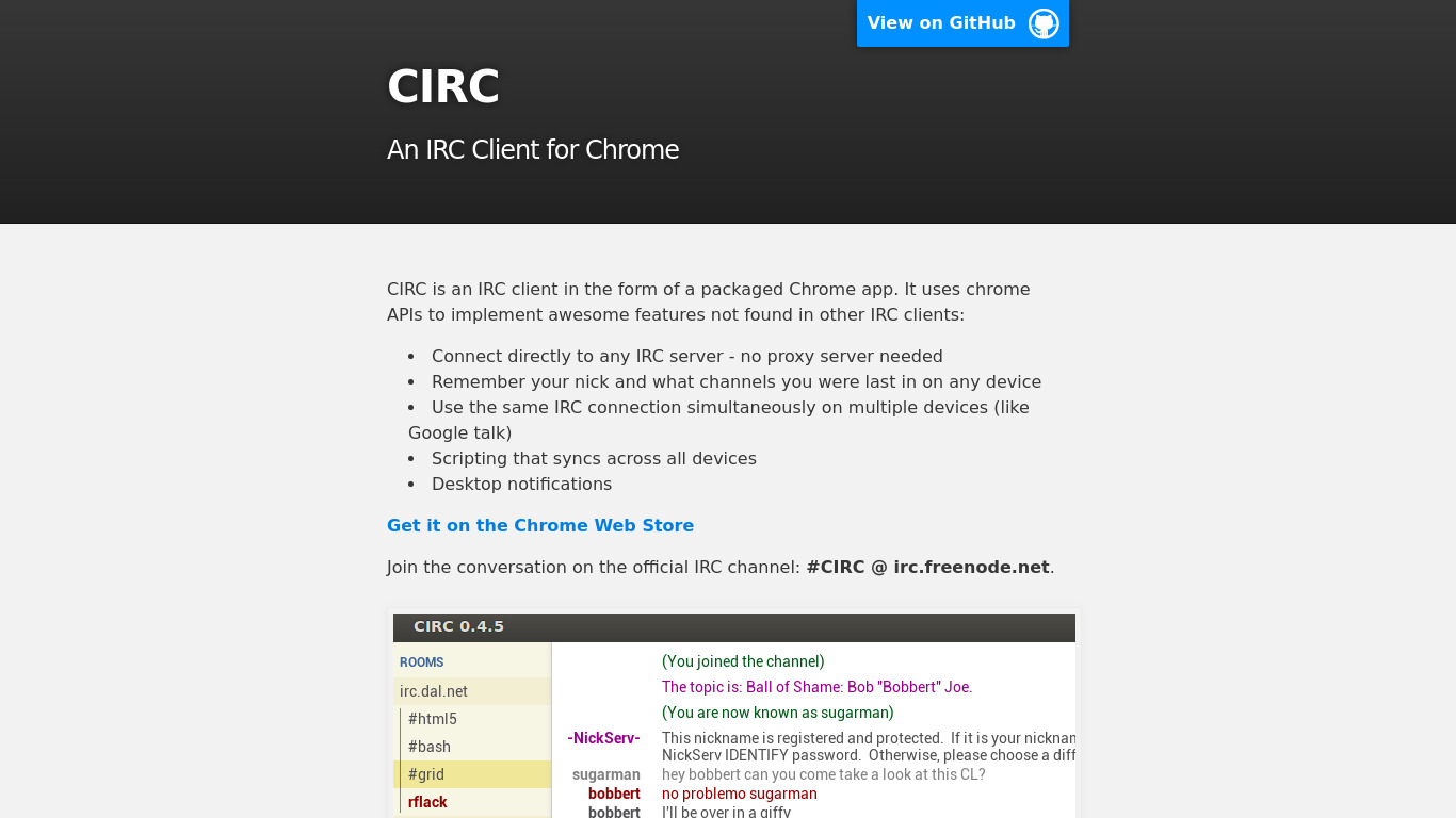 CIRC Landing page