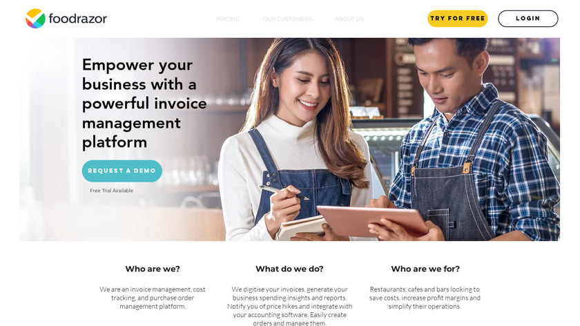 FoodRazor Landing Page