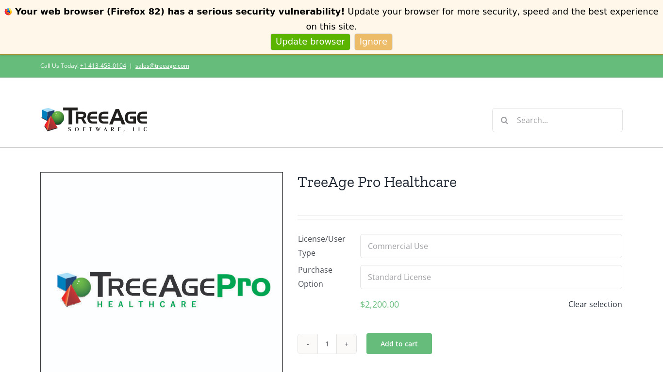 TreeAge Pro Healthcare Landing page
