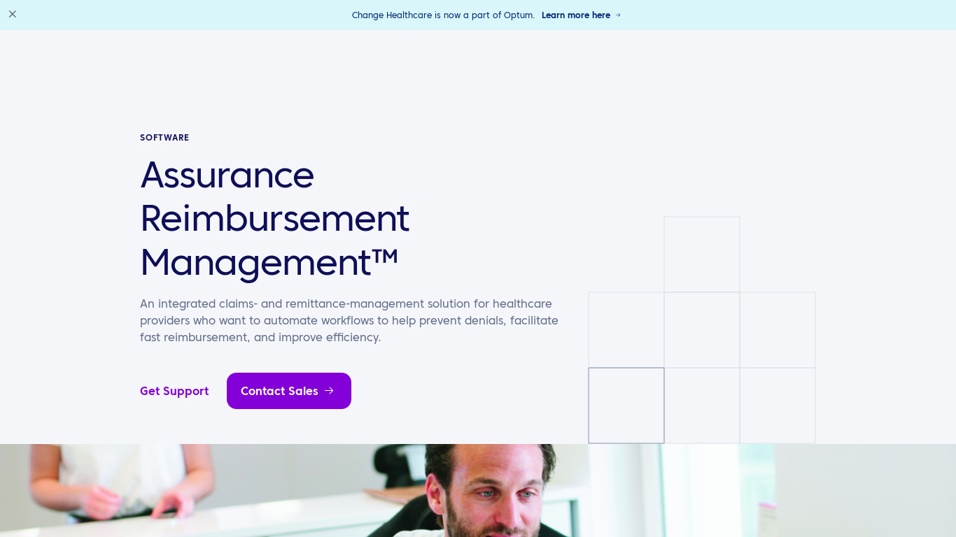 Assurance Reimbursement Management Landing page