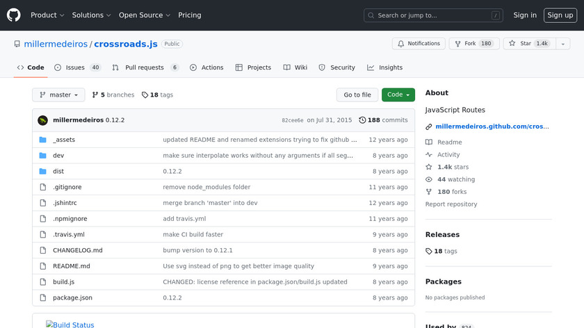 crossroads.js Landing Page