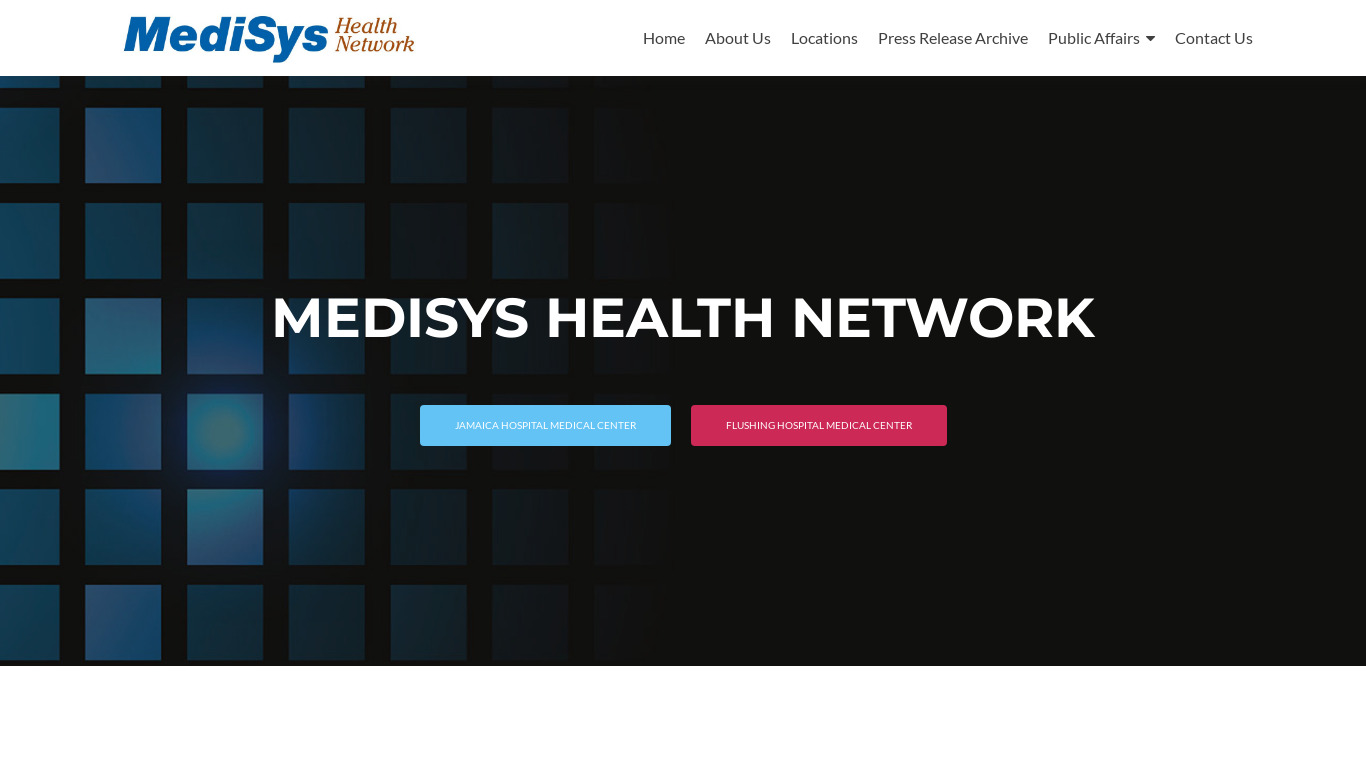 MediSYS Landing page