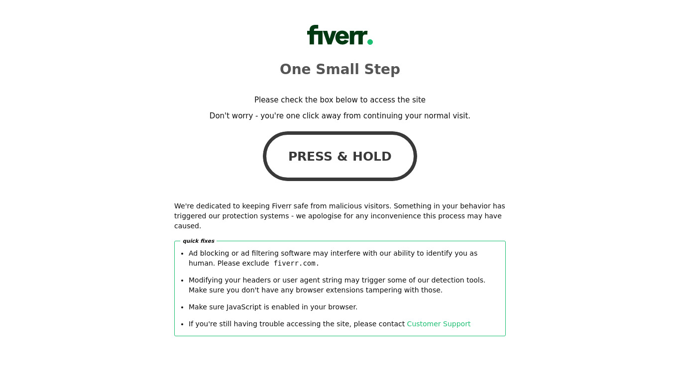 Fiverr Logo Maker Landing page