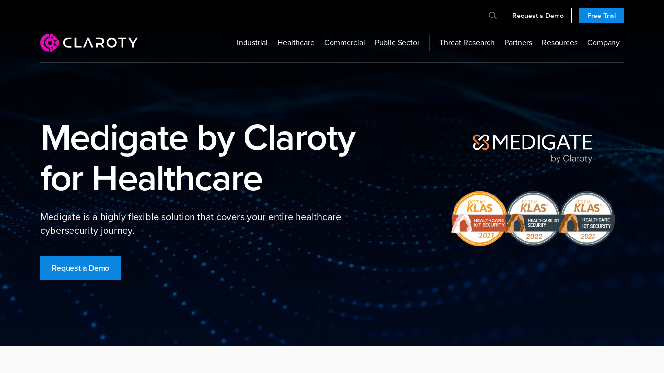 The Medigate Platform Landing page