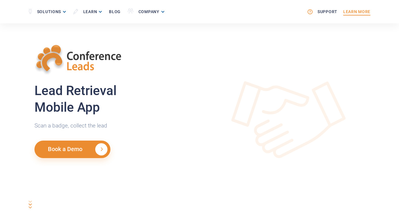 ConferenceLeads Landing page
