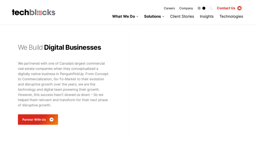 TechBlocks Landing Page