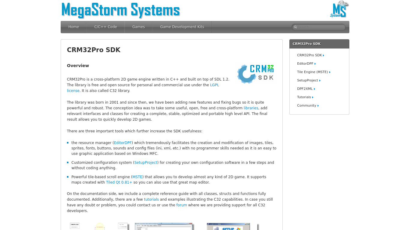 CRM32Pro SDK Landing page
