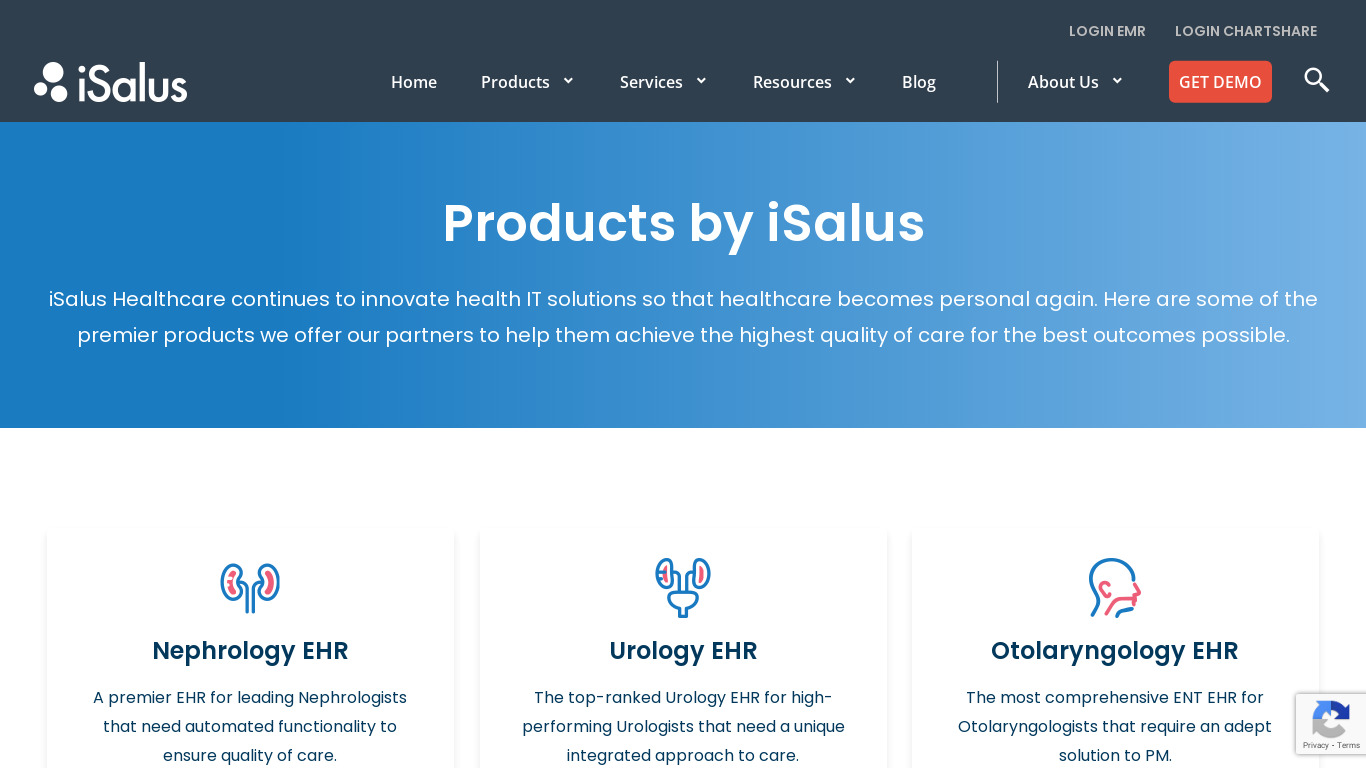 iSALUS Billing and Scheduling Landing page