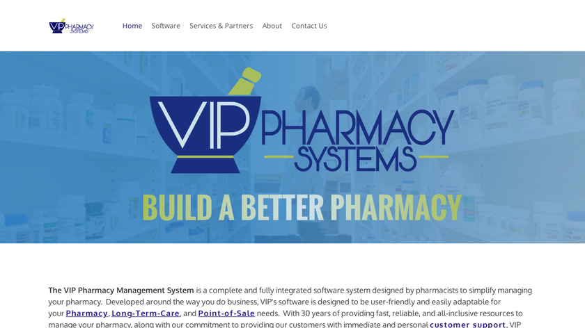 VIP Pharmacy Management System Landing Page