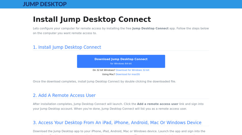 jumpCONNECT Landing Page